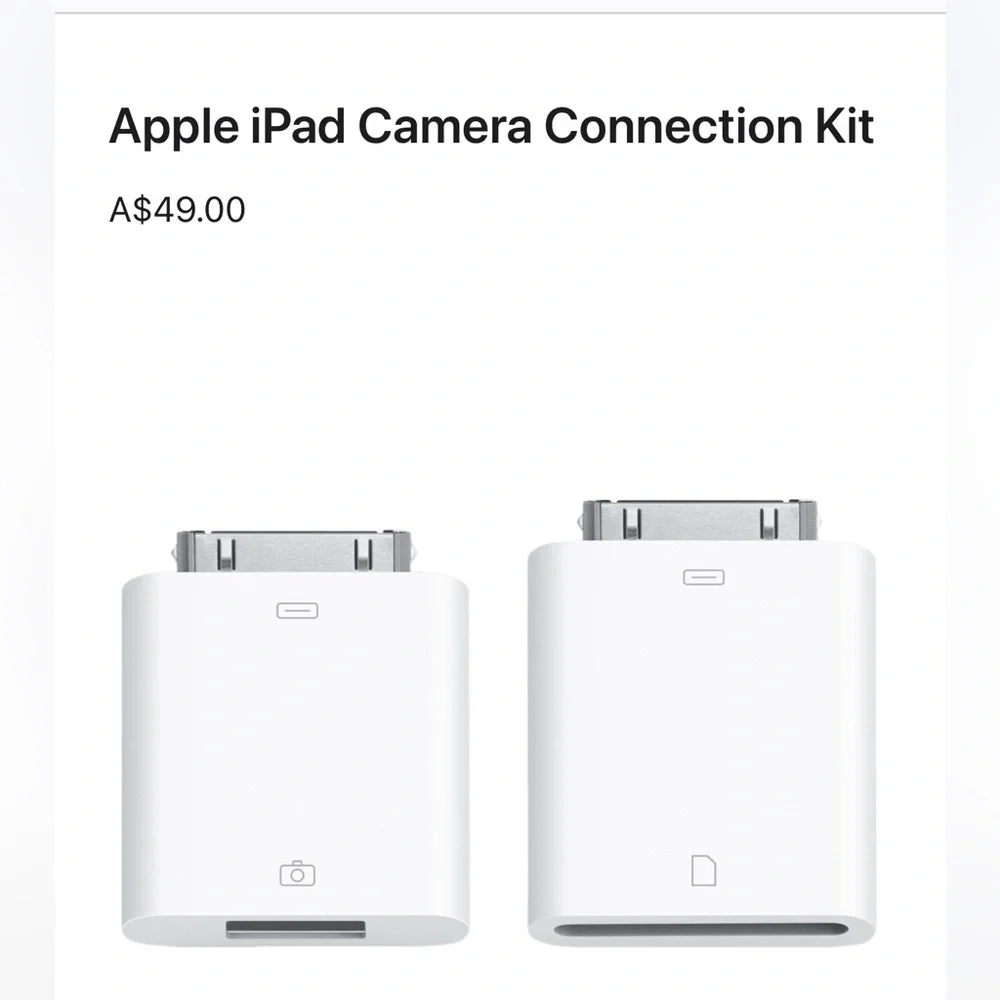 NIB APPLE IPAD Camera Connection Kit